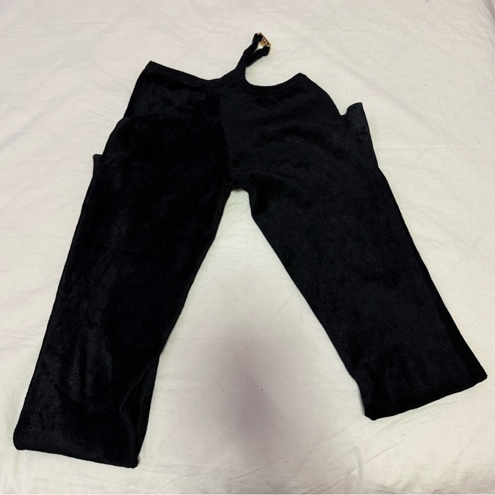 BALMAIN Slim Fit Bootcut Pants in Viscose Blend Knit in Black - Picture 7 of 12